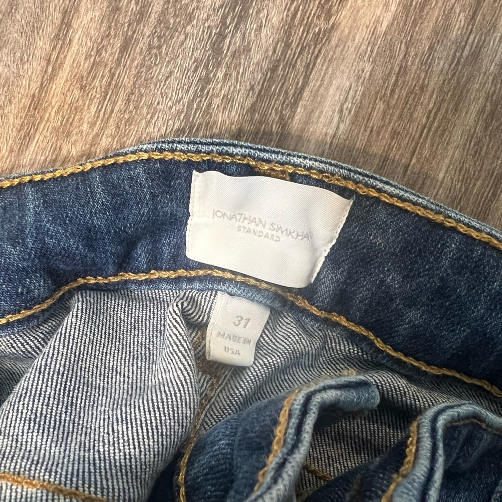 Jonathan Simkhai Denim Jeans with Tan Label